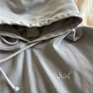 KITH HOODIE - Gray / Purple Embroidered Hoodie